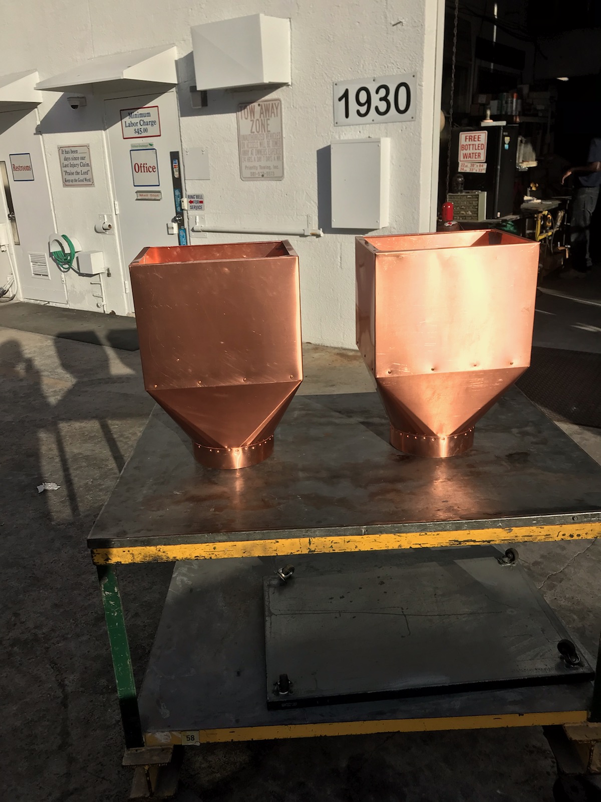 copper sheet metal conductor side view