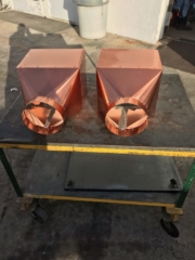 copper sheet metal conductor left view