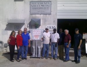 Lake Worth Sheet Metal Company, All County, picture of the staff